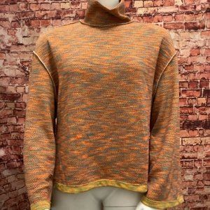 Free People Womens Orange Long Sleeve Turtle Neck